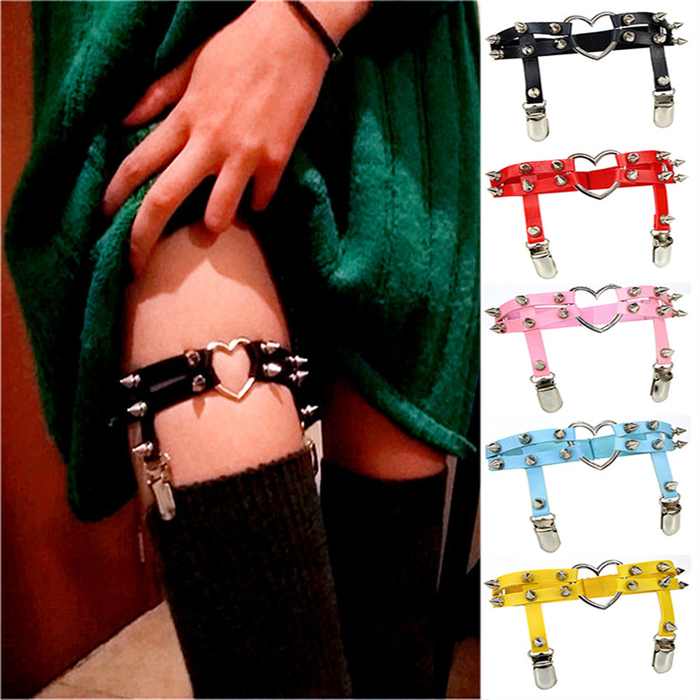 Body Chain Jewelry - 1Pcs Women Punk Goth Heart PU