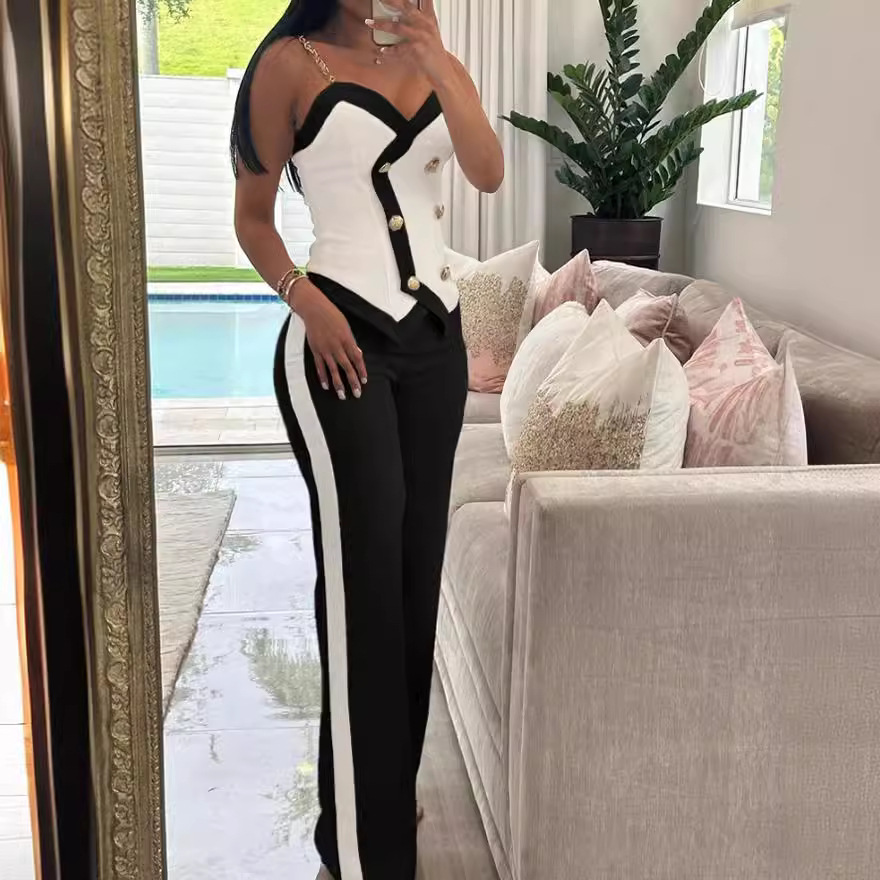 Women Side Striped Work Suit S - огляд і ціна Body Jewelry Waist