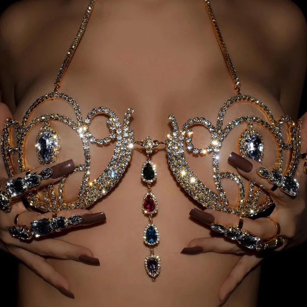 Luxury Rhinestone Bikini Bra G - огляд і ціна Body Jewelry Harness
