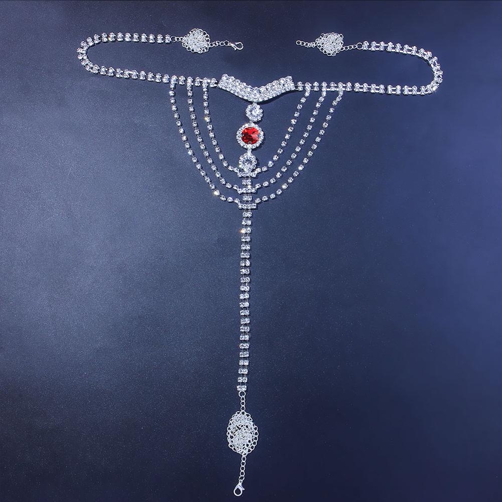 Sexy Body Chain Lingerie Red C - огляд і ціна Body Jewelry Waist