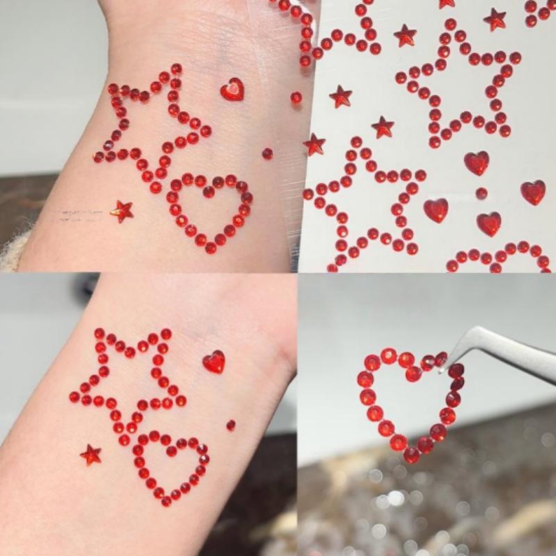1 Sheet Colorful Self Adhesive - огляд і ціна Body Jewelry Stickers