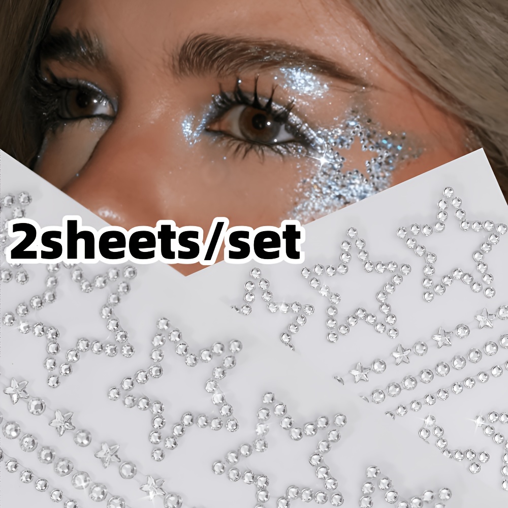 1/2 Sheets Star Rhinestone Sti - огляд і ціна Body Jewelry Stickers