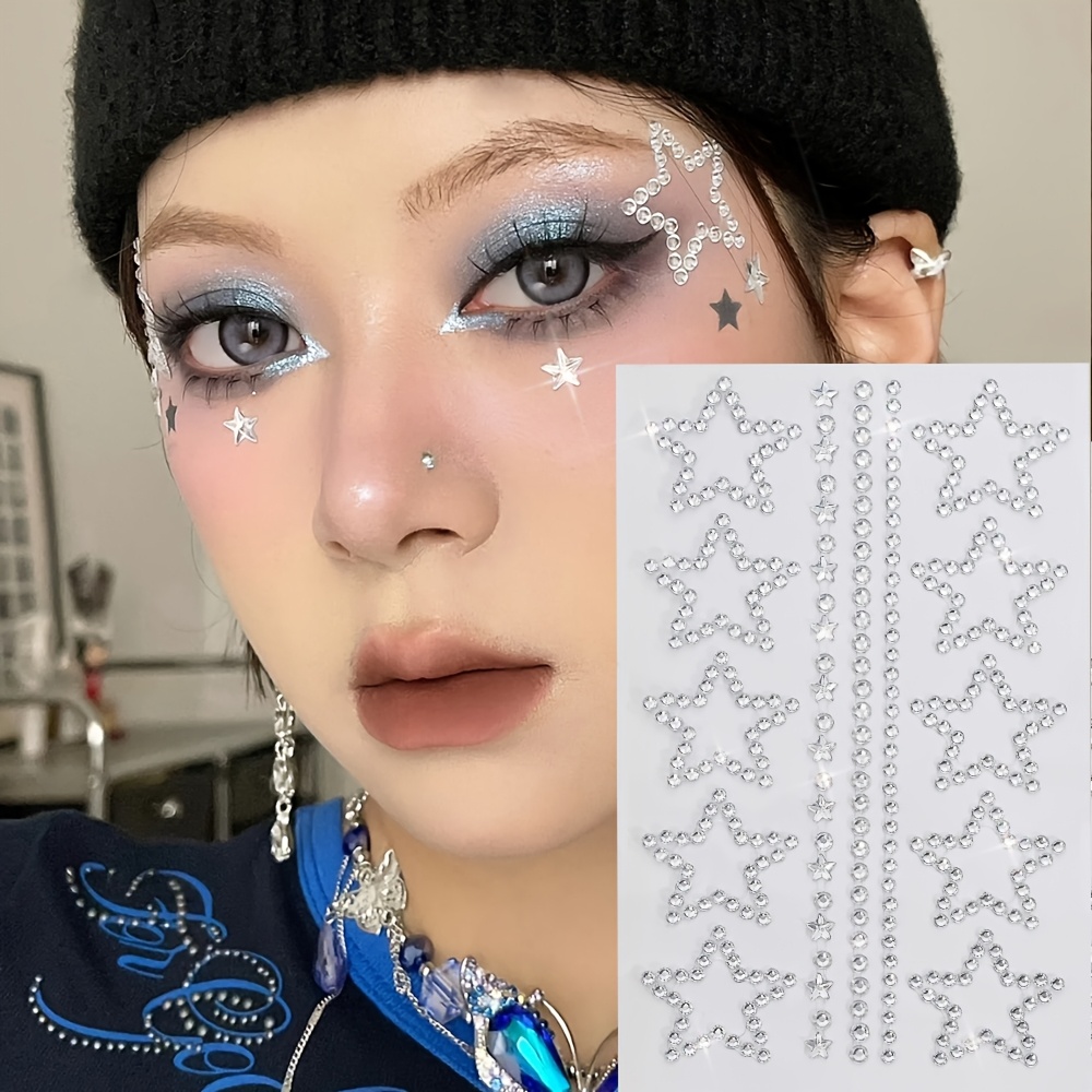 1/2 Sheets Star Rhinestone Sti - огляд і ціна Body Jewelry Stickers