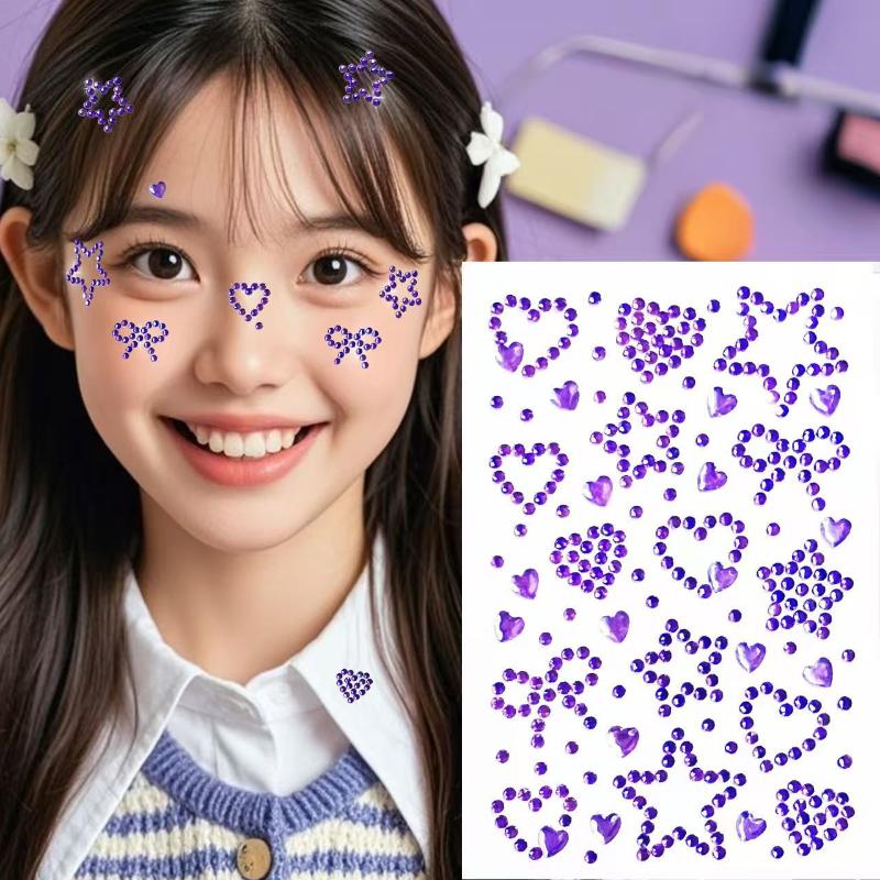 1 Sheet Colorful Self Adhesive - огляд і ціна Body Jewelry Stickers