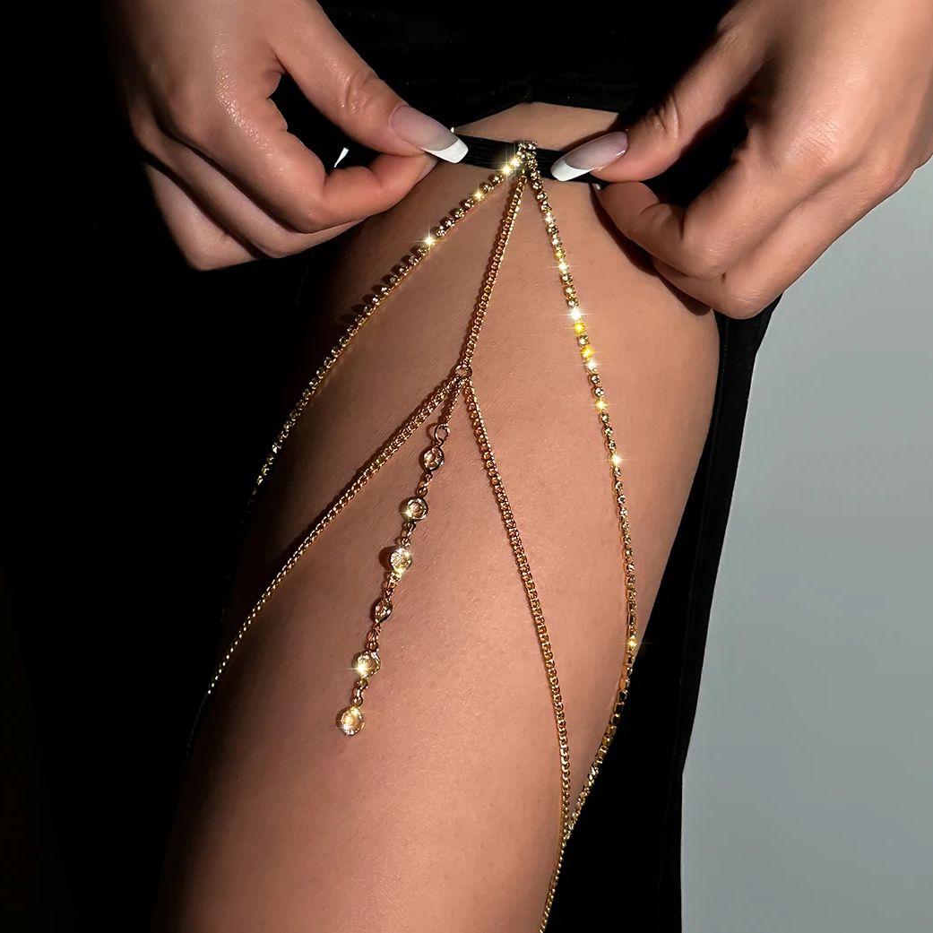 Sexy Shiny Crystal Multilayer  - огляд і ціна Body Chain Jewelry