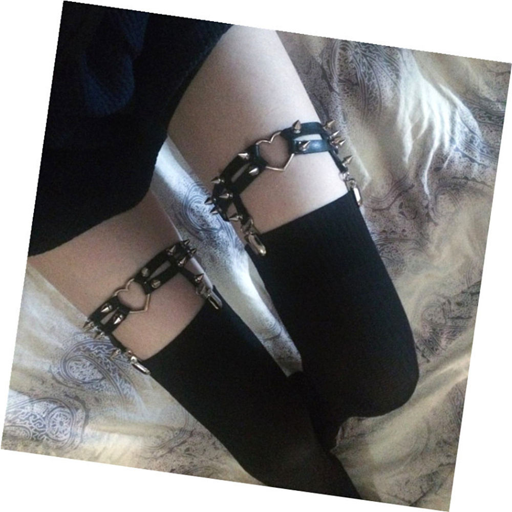 1Pcs Women Punk Goth Heart PU  - огляд і ціна Body Chain Jewelry