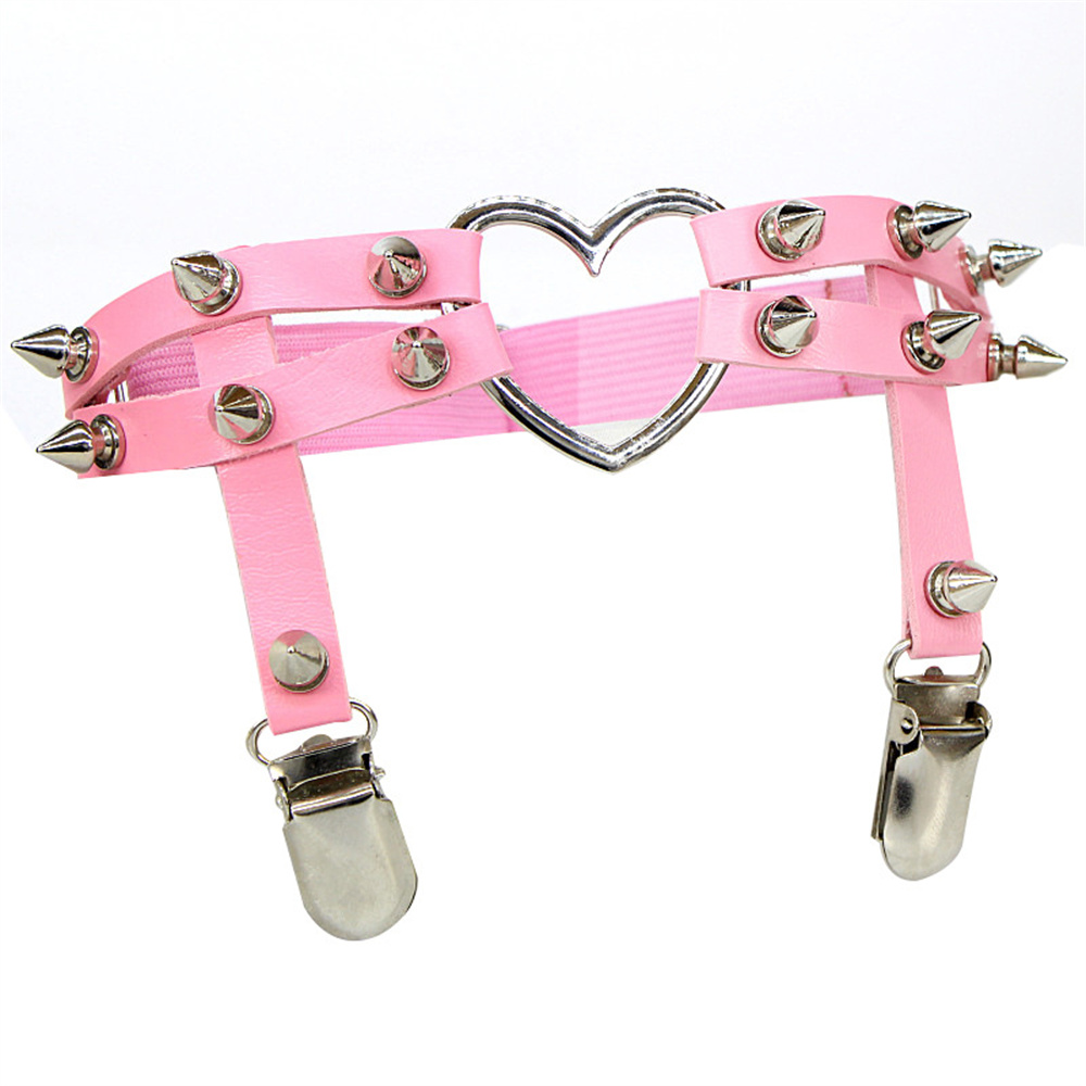 1Pcs Women Punk Goth Heart PU  - огляд і ціна Body Chain Jewelry