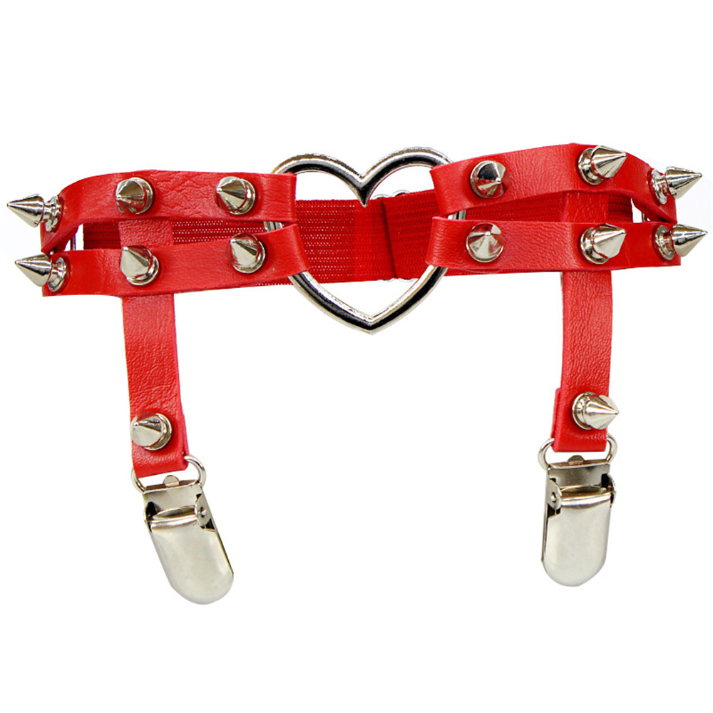 1Pcs Women Punk Goth Heart PU  - огляд і ціна Body Chain Jewelry