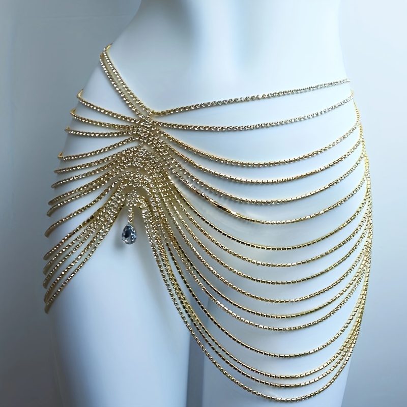 1PCS Sexy Shiny Tassel Crystal - огляд і ціна Body Jewelry Waist