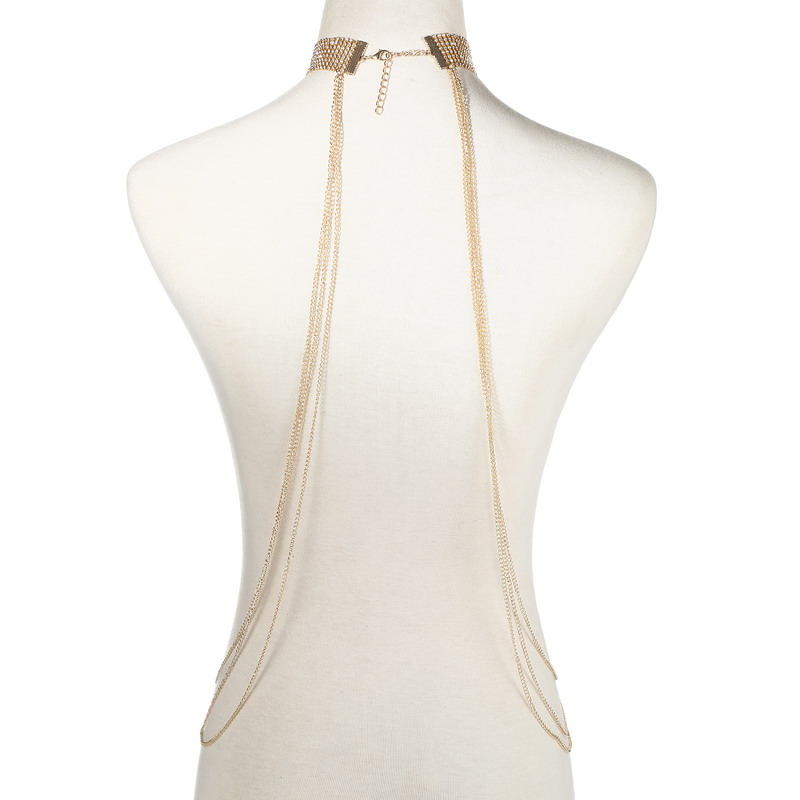 Gold Color Body Chain Women  R - огляд і ціна Body Jewelry Outfit