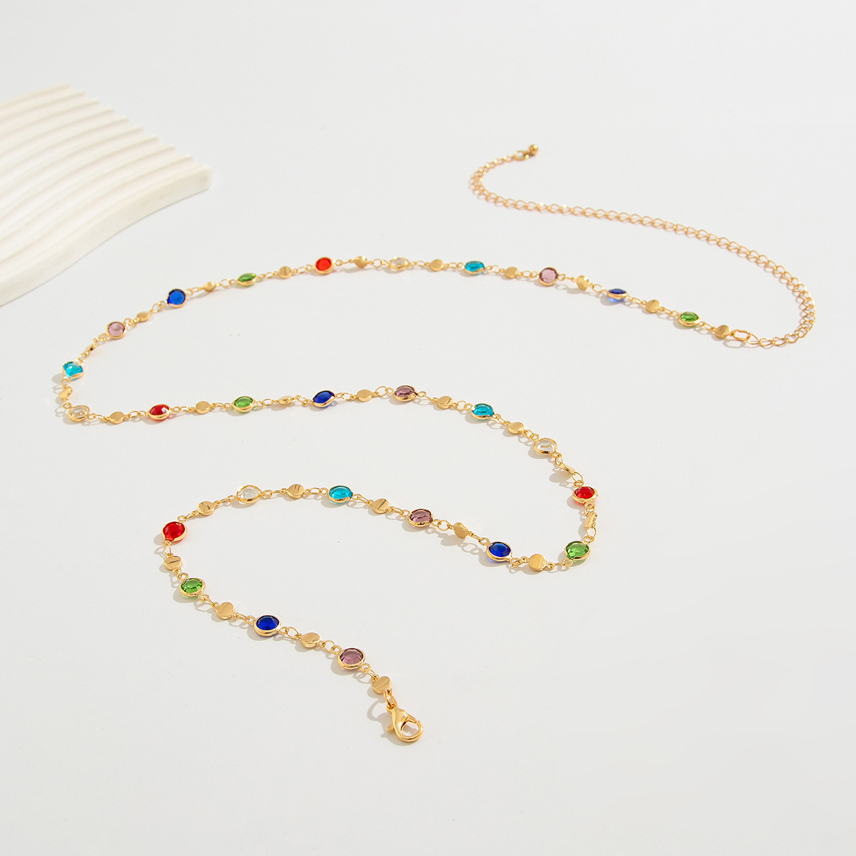 Simple Colorful Geometric Crys - огляд і ціна Body Jewelry Waist
