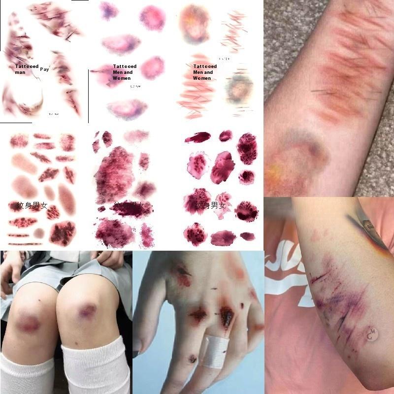 4 Sheets Halloween Wound Bruis - огляд і ціна Body Jewelry Stickers