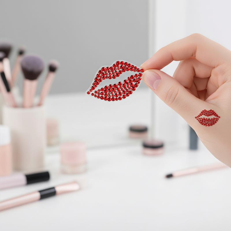 1 Sheet Realistic Red Kiss Lip - огляд і ціна Body Jewelry Stickers